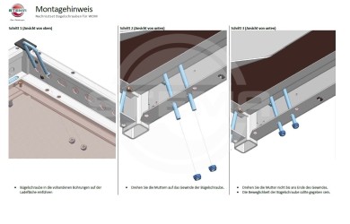 Bügelschrauben versenkbar für WOM und WOM XT
